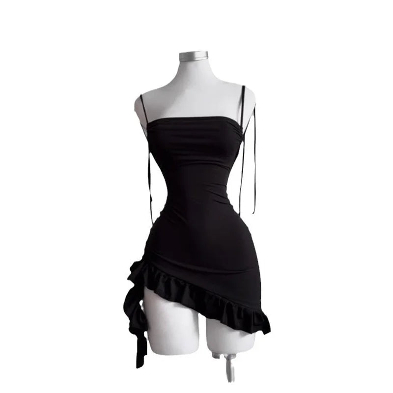 The Midnight Ruffle Mini Dress