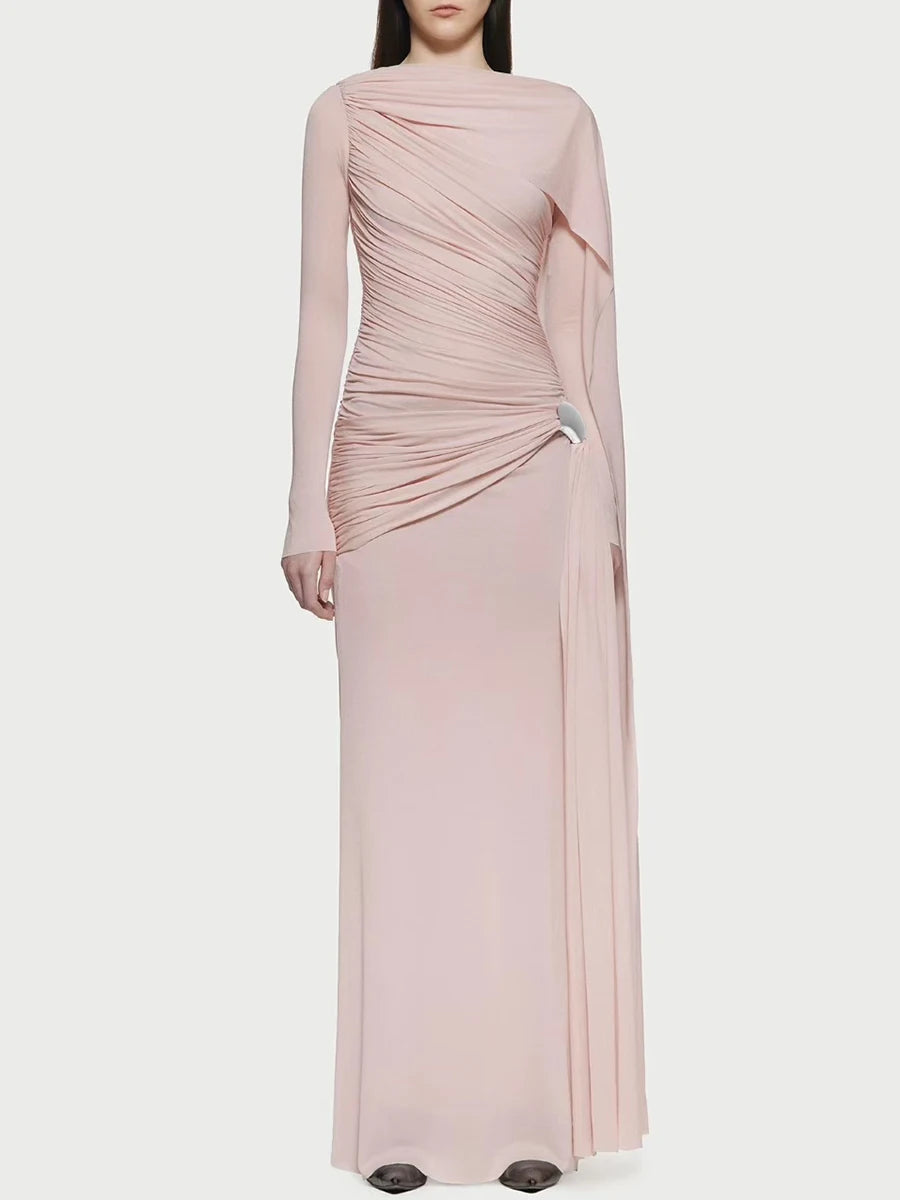 The Honor French Pleated Dress in BROWN | Lavishly Me