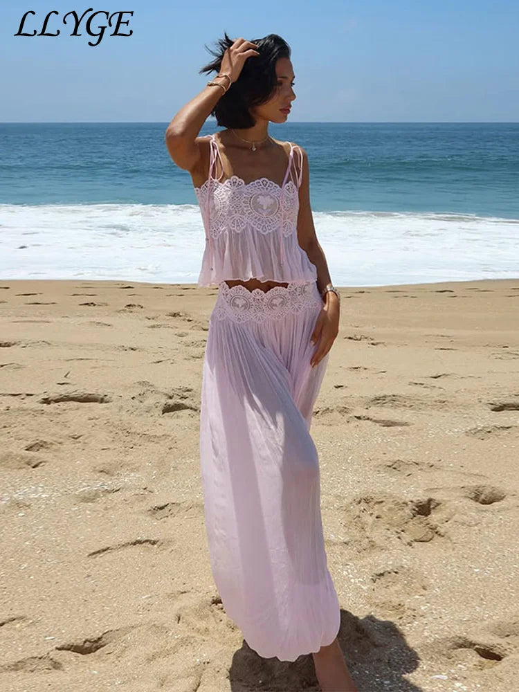 The Amalfi Lace Pant Set