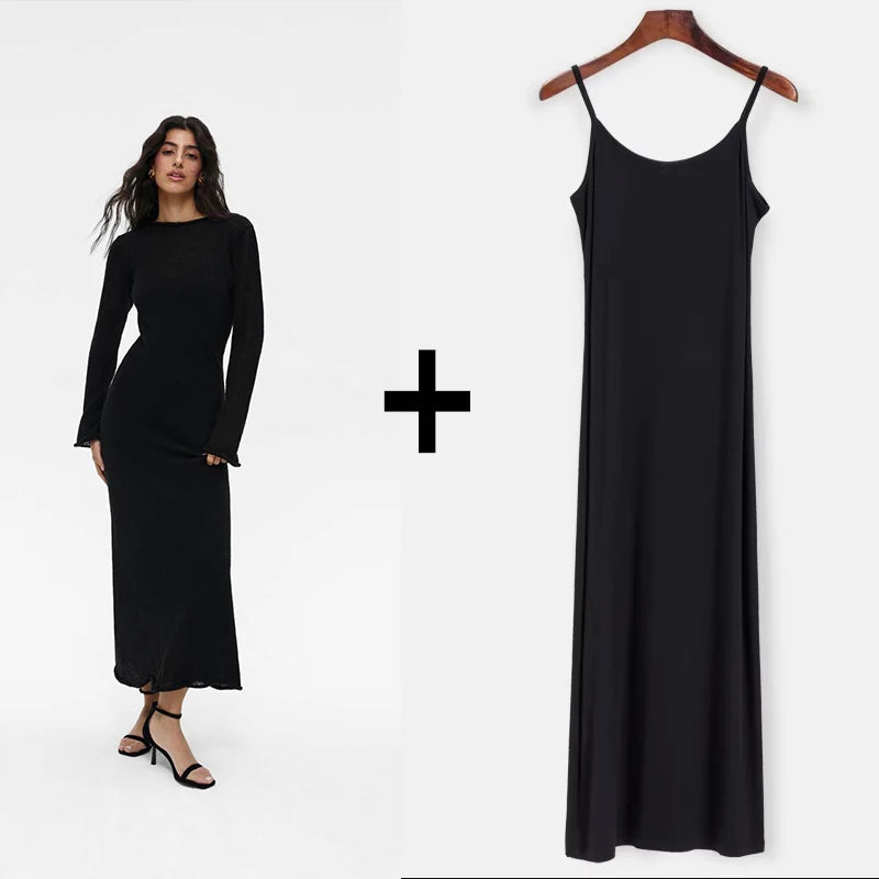 The Celeste Sculpted Knit Midi Dress | Lavishly Me
