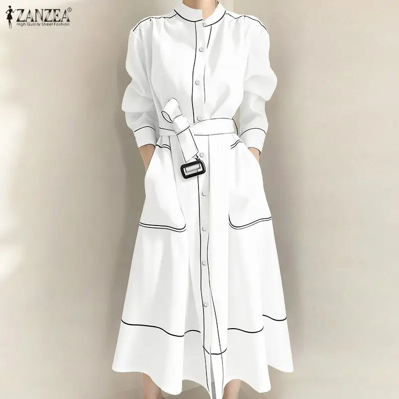 The Wren Belted Shirt Midi Dress in XXXL | Lavishly Me