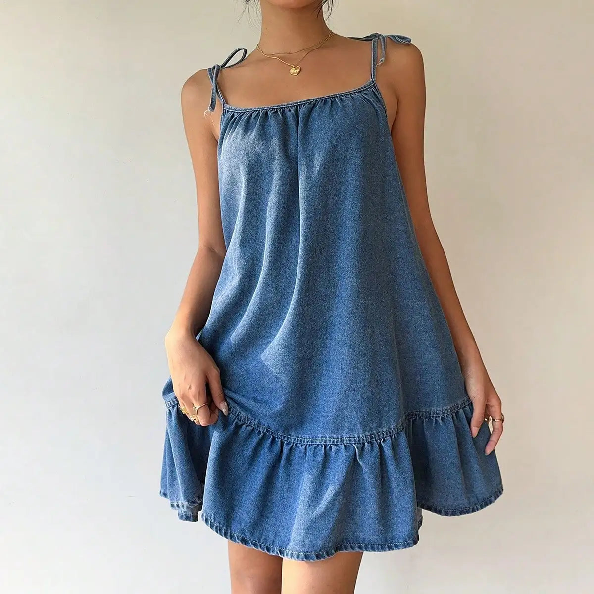 The St. Tropez Bandeau Denim Dress