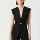The Meridian Belted Blazer Vest