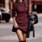 The Amara O-Neck Screw Thread Mini Dress