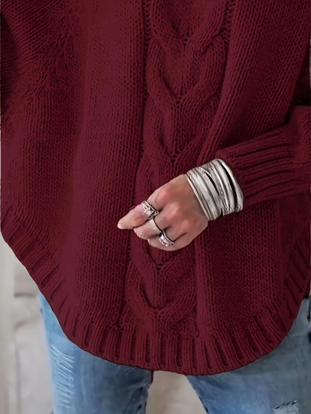 The Yasmin Knit Curve Sweater in Matcha | Lavishly Me