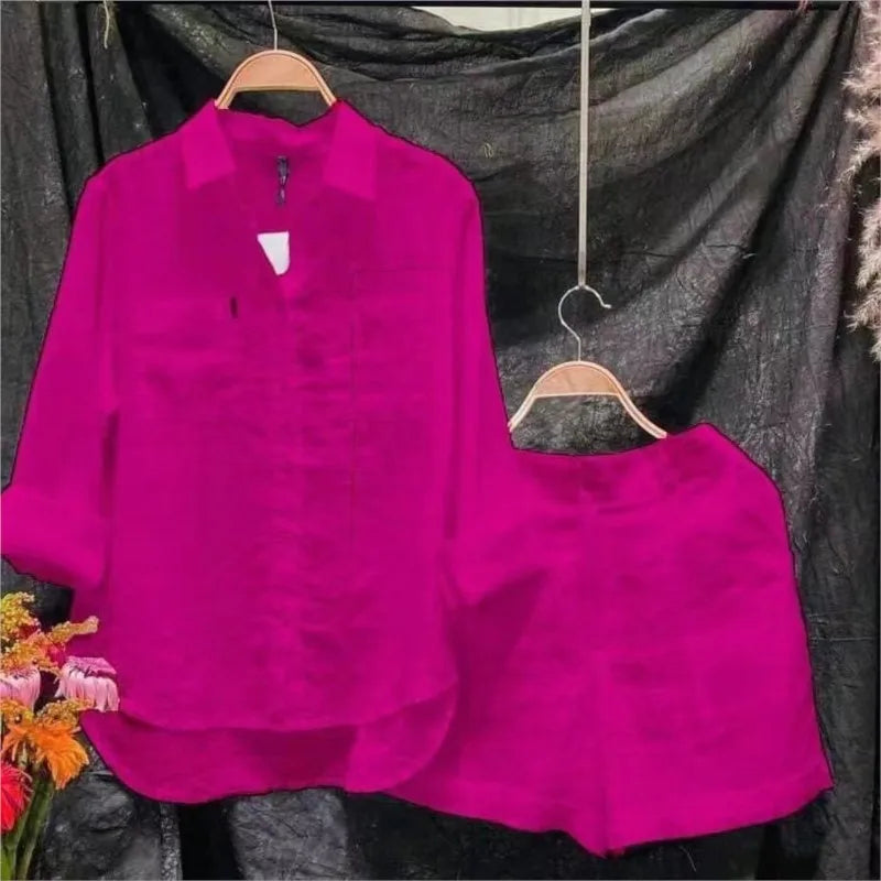 The Whitehaven Linen Shirt Set