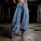 The Uptown Harem Denim Trousers from the Denim Edit at Lavishly Me