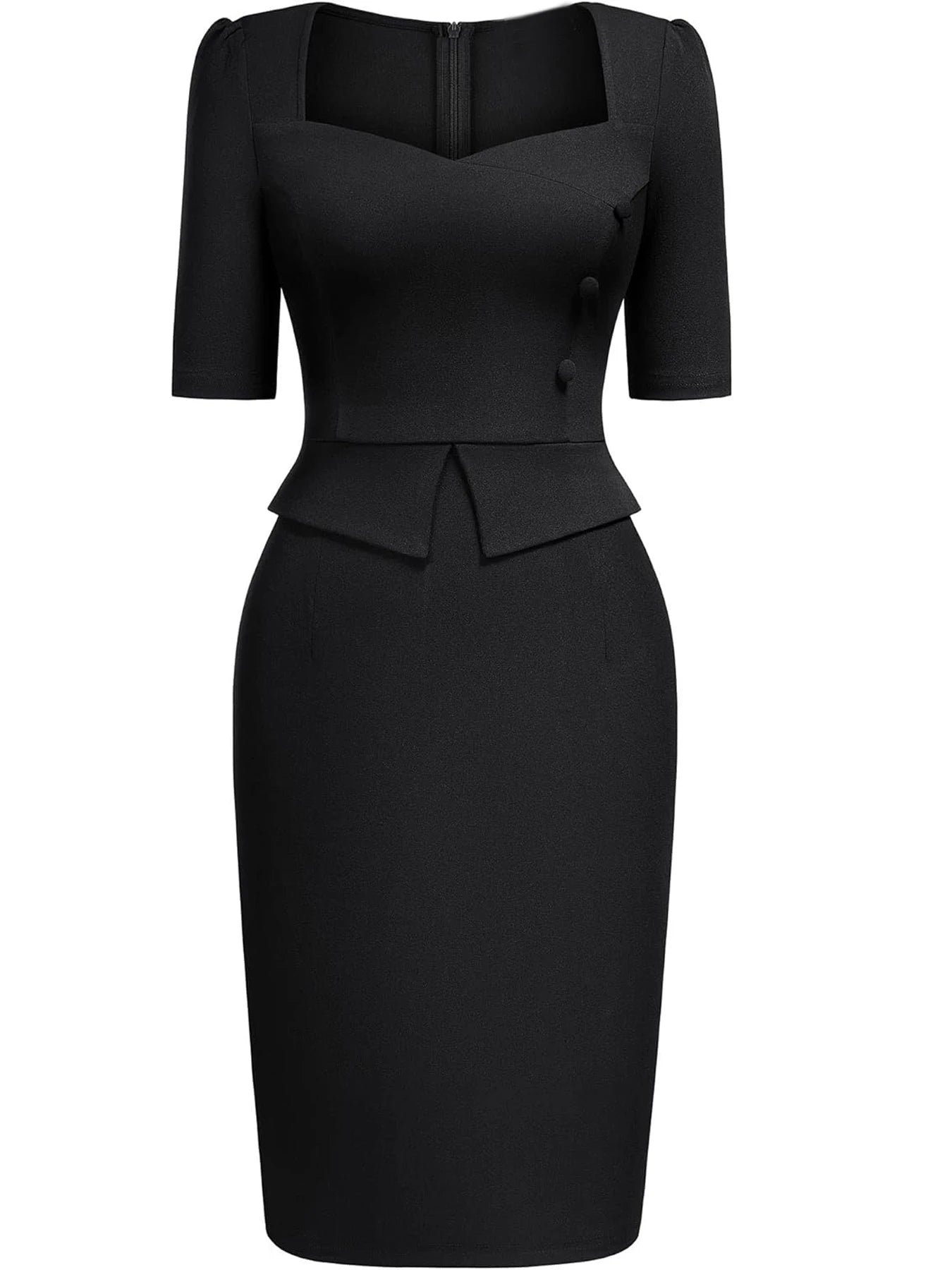 The Camille Peplum Pencil Dress from the Boss Energy at Lavishly Me