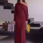 The Celestia Off-Shoulder Ruched Maxi Dress from the Celebration Edit at Lavishly Me