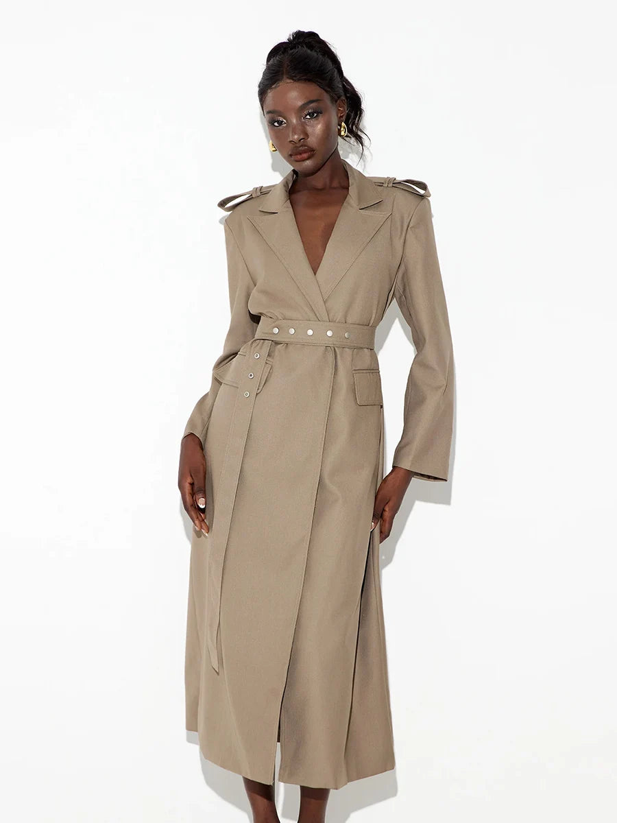 The Delphine Belted Patchwork Trench | Lavishly Me