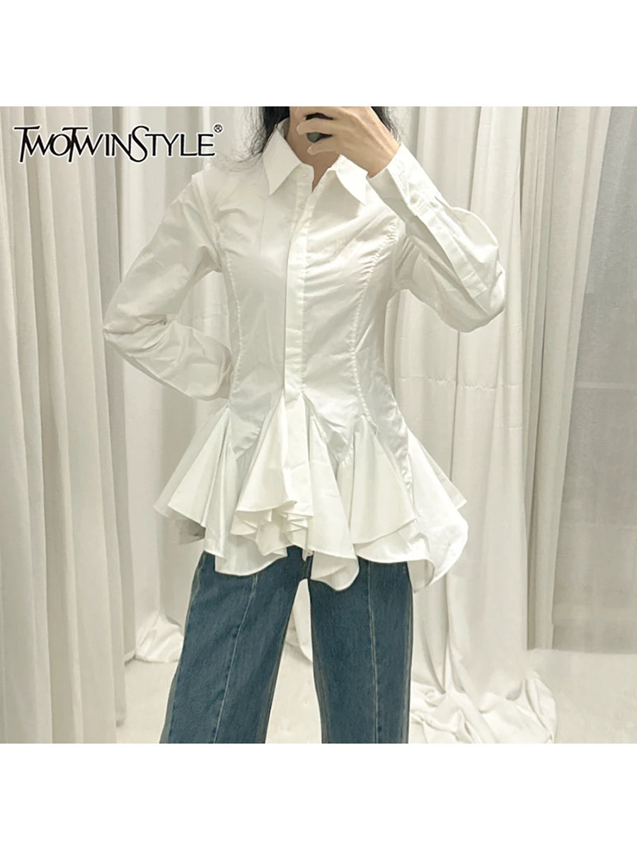 The Montclair Button-Front Tunic Blouse from the Soft & Sophisticated at Lavishly Me