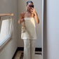 The Champagne Satin Pant Set