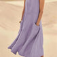 The Quinn Linen-Blend Pocket Dress in black | Lavishly Me