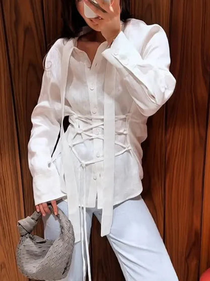 The Valencia Tie-Waist Blouse