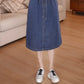 The Capri Button-Front Denim Dress