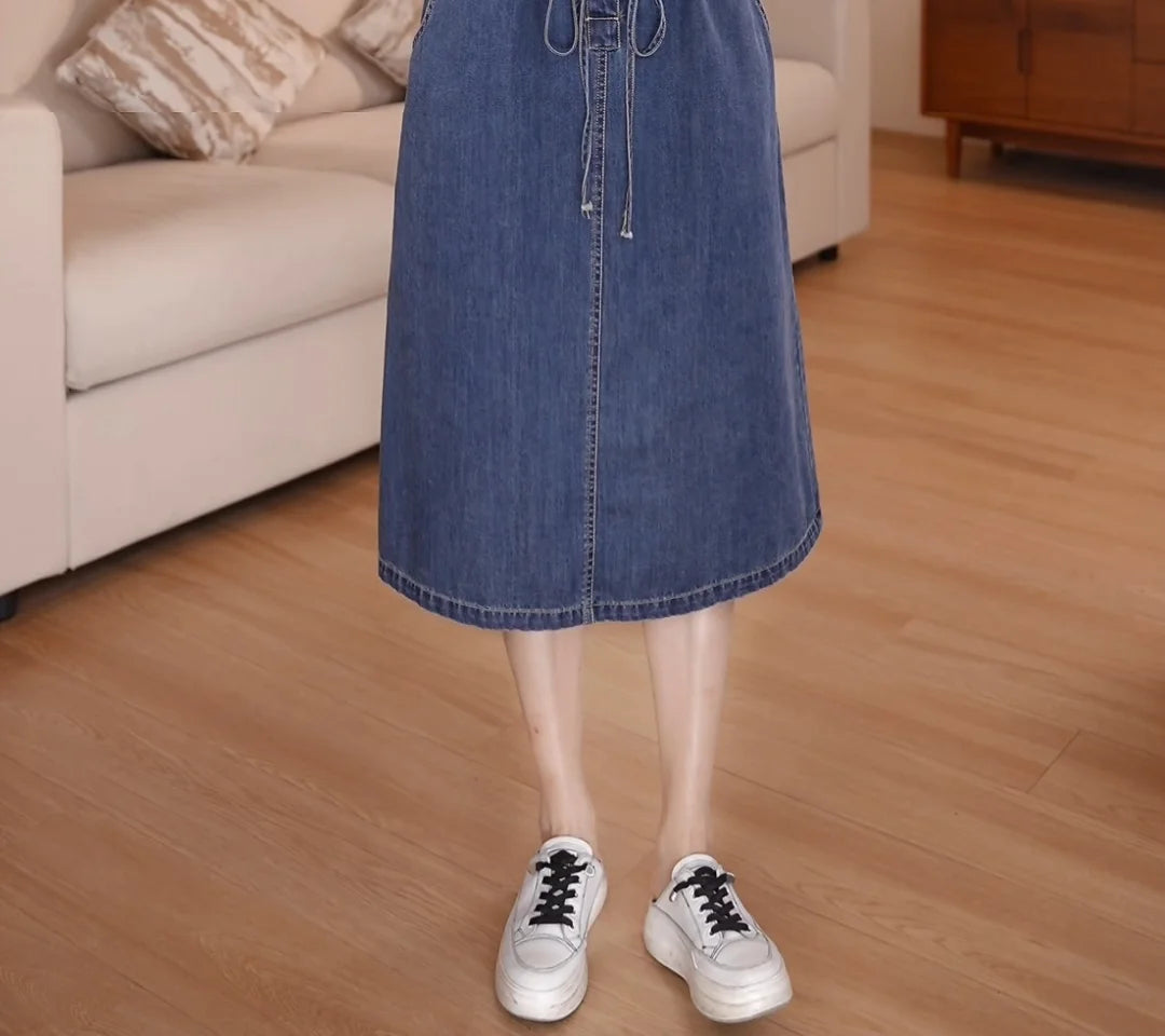 The Capri Button-Front Denim Dress