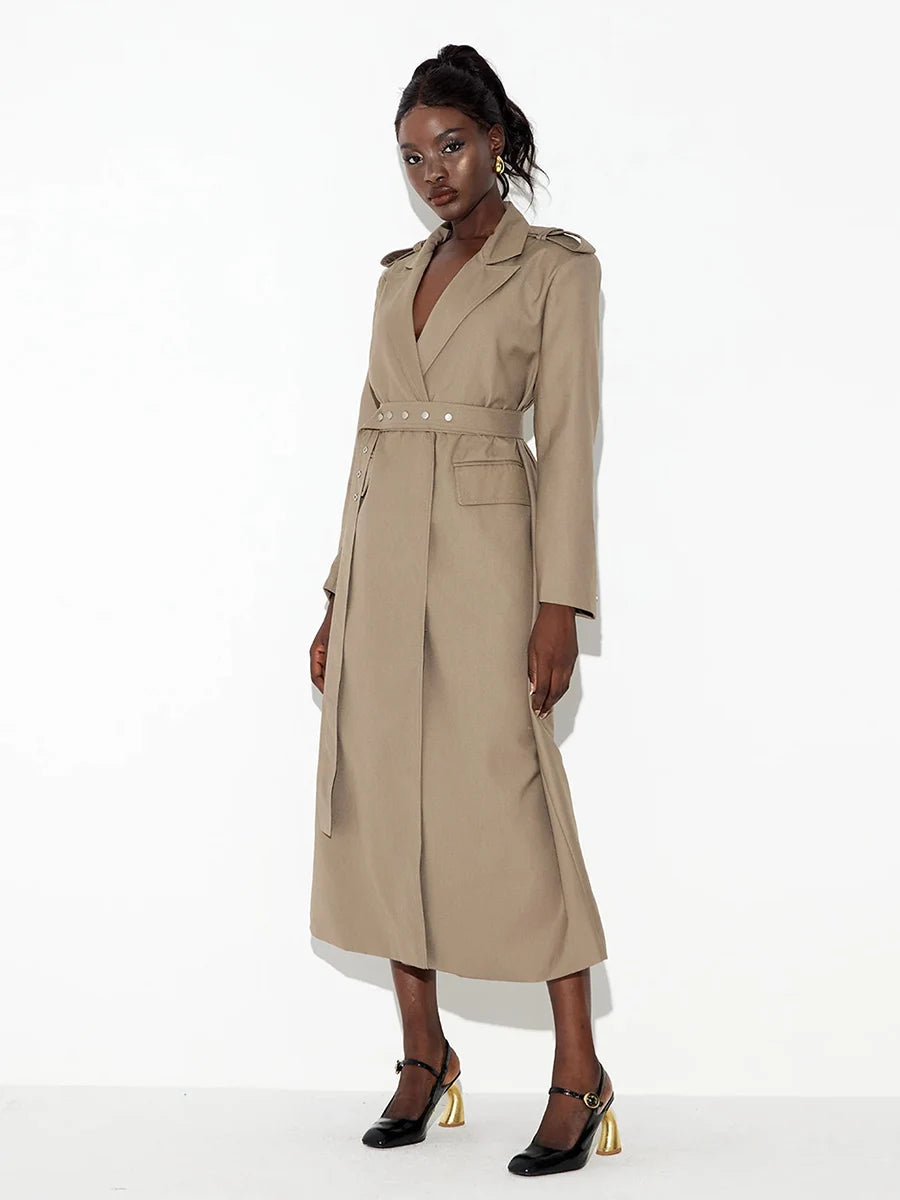 The Delphine Belted Patchwork Trench | Lavishly Me