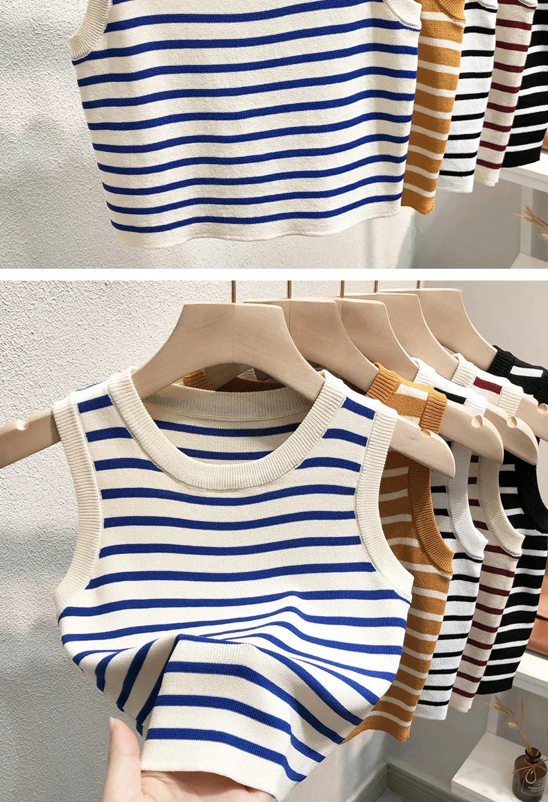 The Riviera Stripe Knit Tank