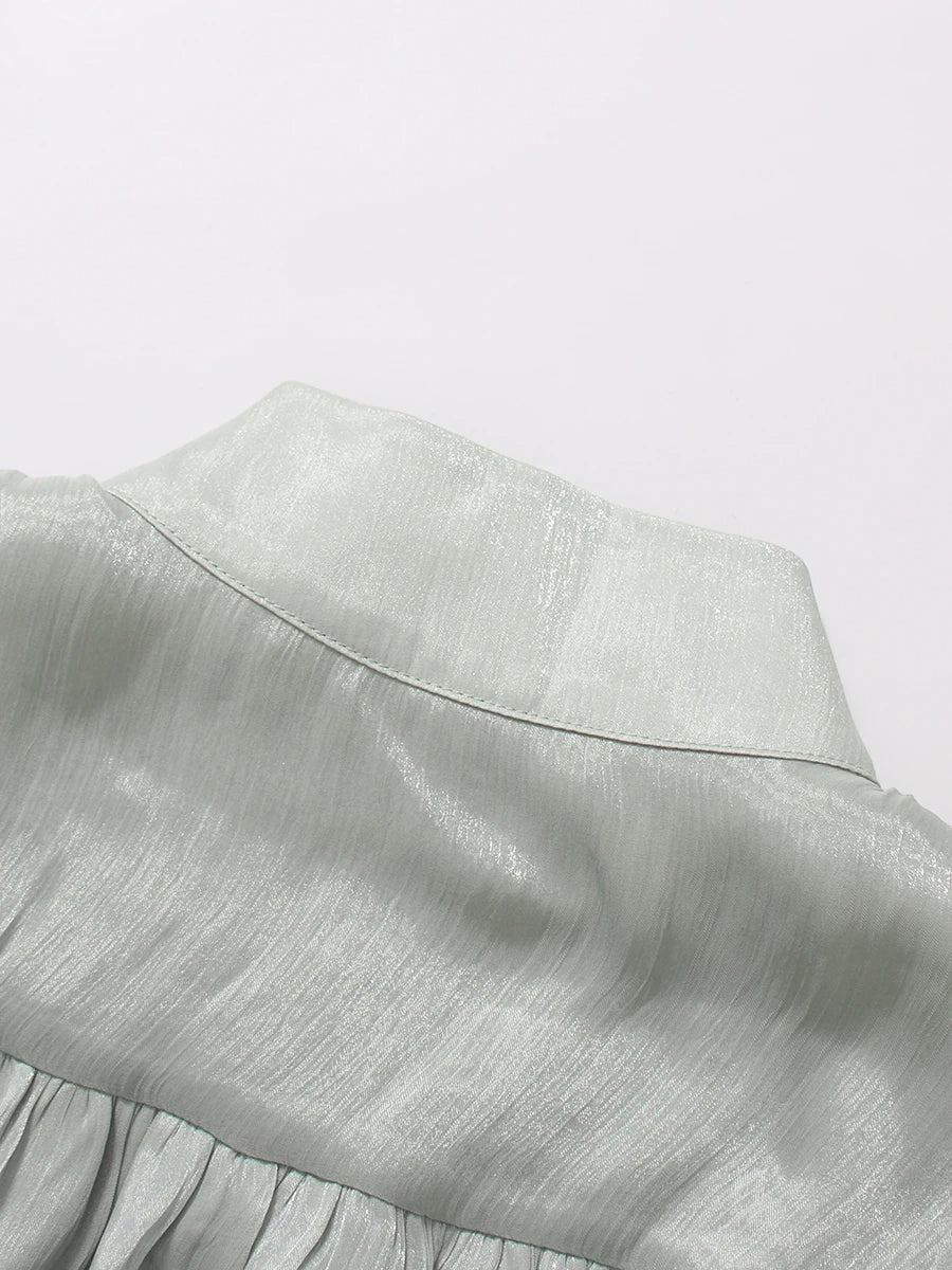 The Emerald Élan Ruffle Dress
