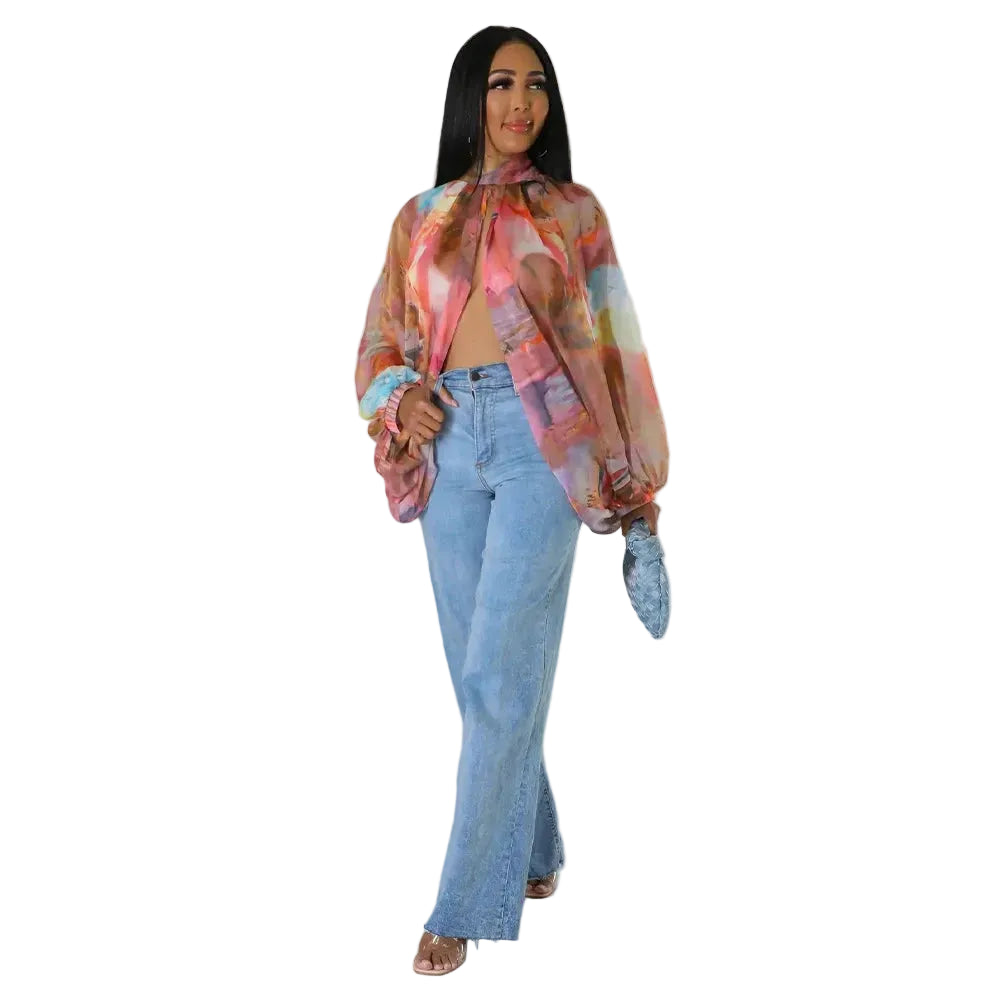 The Seraphina Sheer Tie Blouse in Women Blouses 12 | Lavishly Me