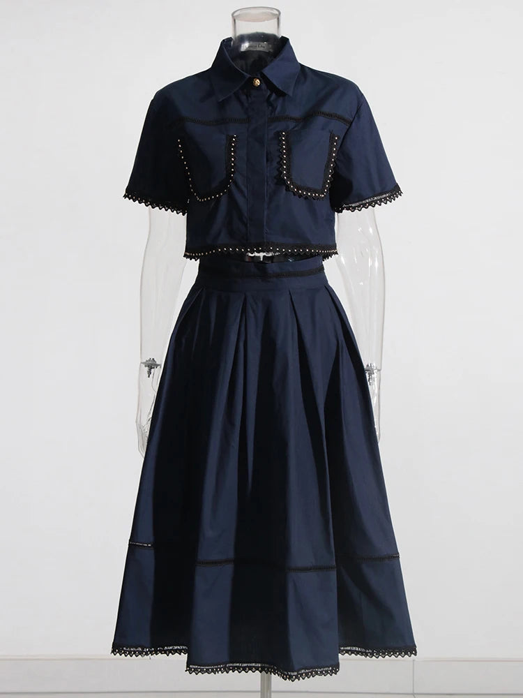 The Kensington Collared Skirt Set from the Soft & Sophisticated at Lavishly Me