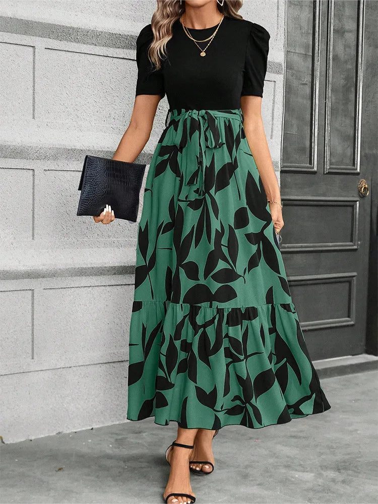 The Provence Floral Lace-Up Maxi Dress from the Boss Energy at Lavishly Me