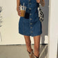 The Milano Denim Midi Dress