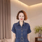 The Capri Button-Front Denim Dress