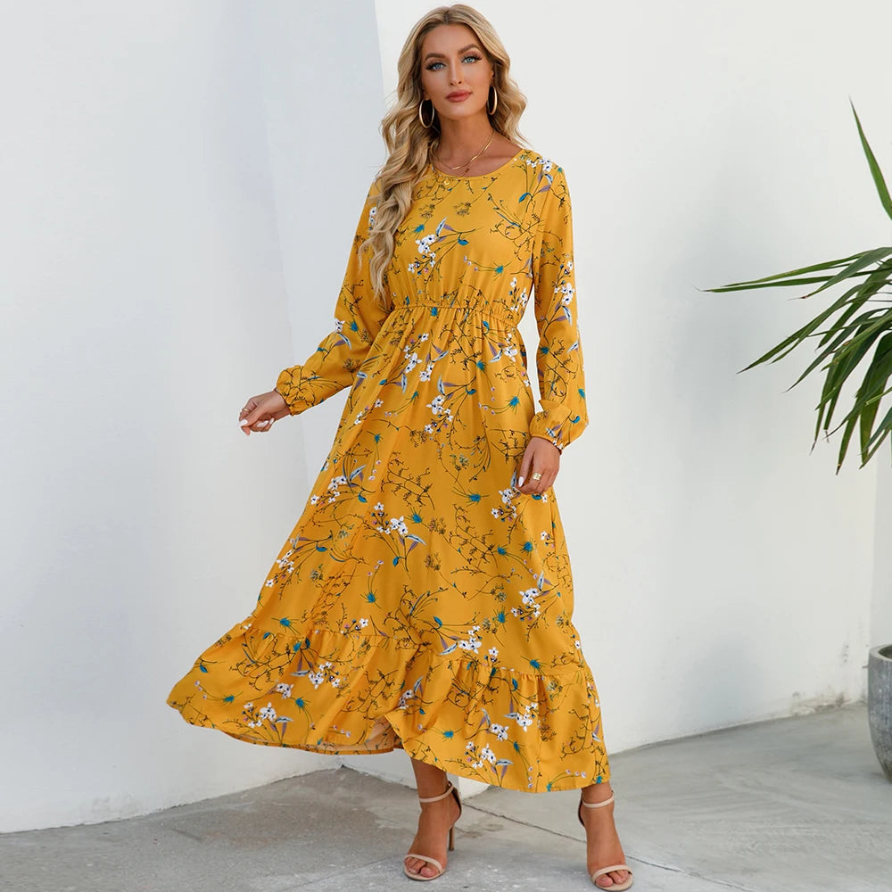 The Marisol Floral Chiffon Midi Dress in 3 | Lavishly Me