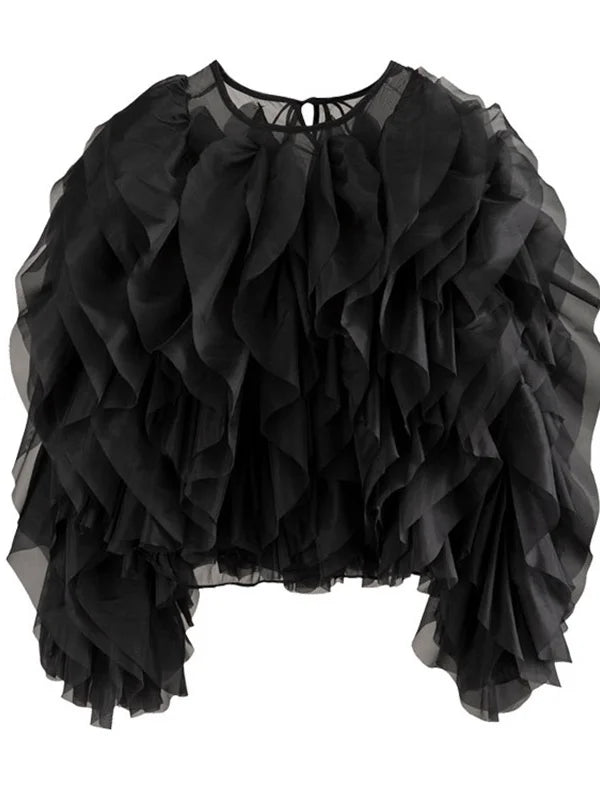 The Chantilly Ruffle Chiffon Blouse from the Soft & Sophisticated at Lavishly Me