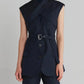 The Savoy Belted Longline Vest from the Boss Energy at Lavishly Me