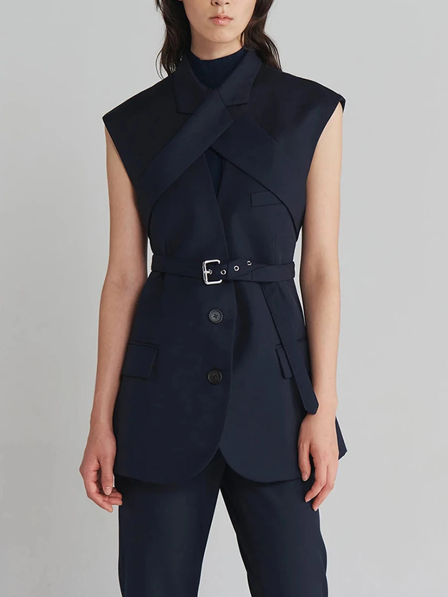 The Savoy Belted Longline Vest from the Boss Energy at Lavishly Me
