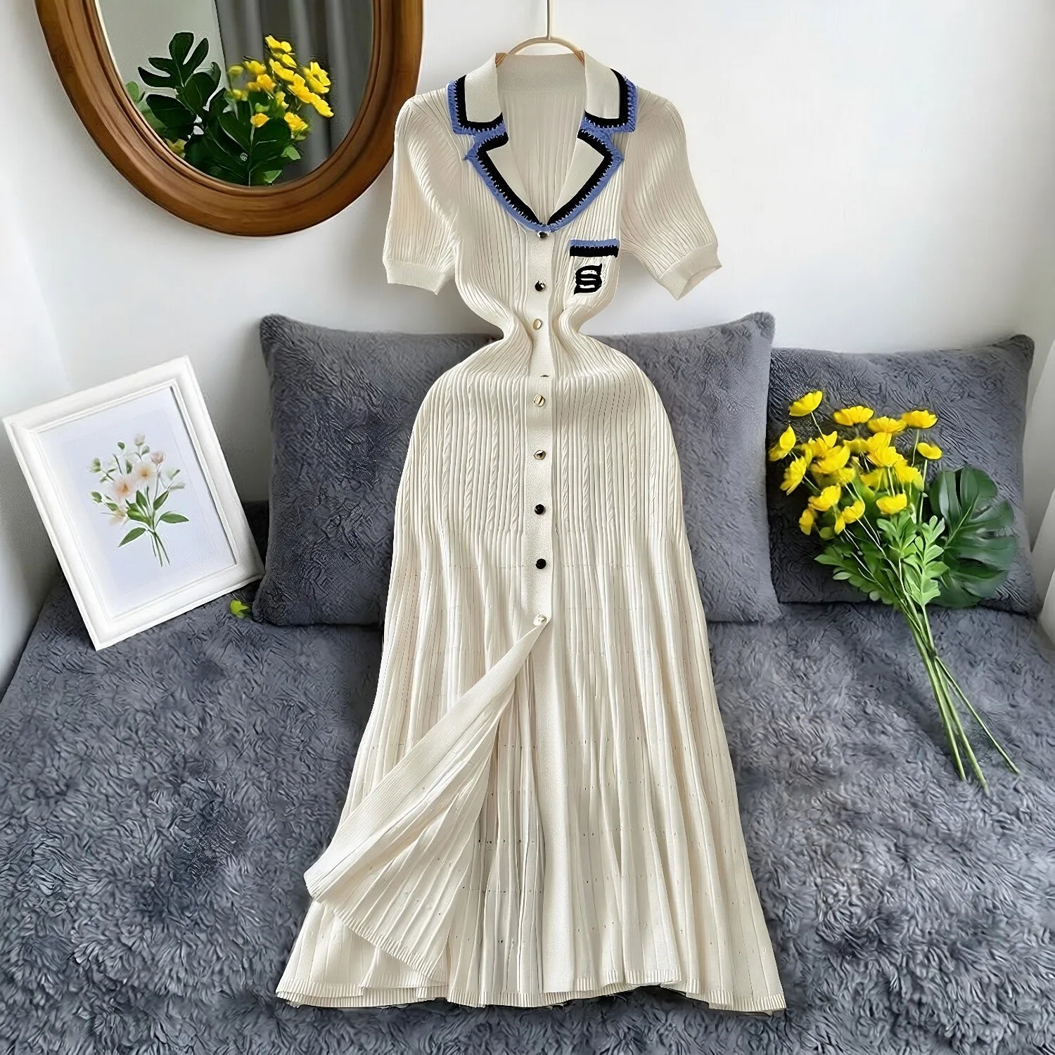 The Vivienne Button-Front Knit Maxi Dress | Lavishly Me