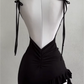 The Midnight Ruffle Mini Dress