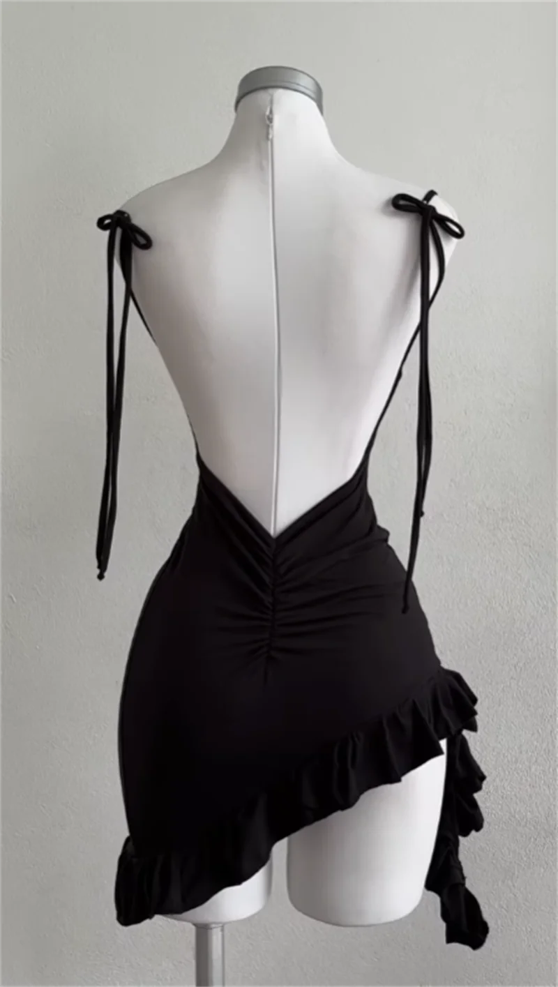 The Midnight Ruffle Mini Dress
