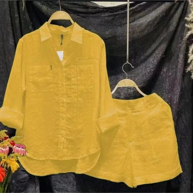 The Whitehaven Linen Shirt Set