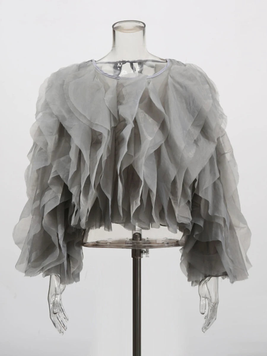 The Chantilly Ruffle Chiffon Blouse from the Soft & Sophisticated at Lavishly Me