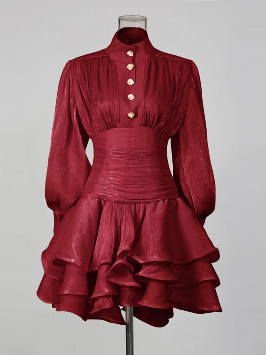 The Emerald Élan Ruffle Dress