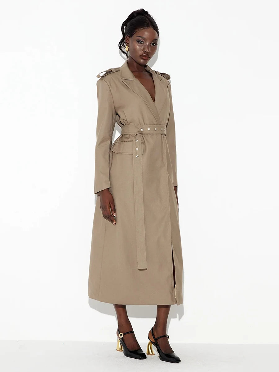 The Delphine Belted Patchwork Trench | Lavishly Me