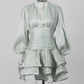 The Emerald Élan Ruffle Dress