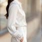 The Ivory Lace Satin Blouse
