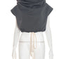 The Remi Shirred Hooded Tank in GRAY | Lavishly Me