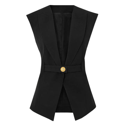 The Meridian Belted Blazer Vest