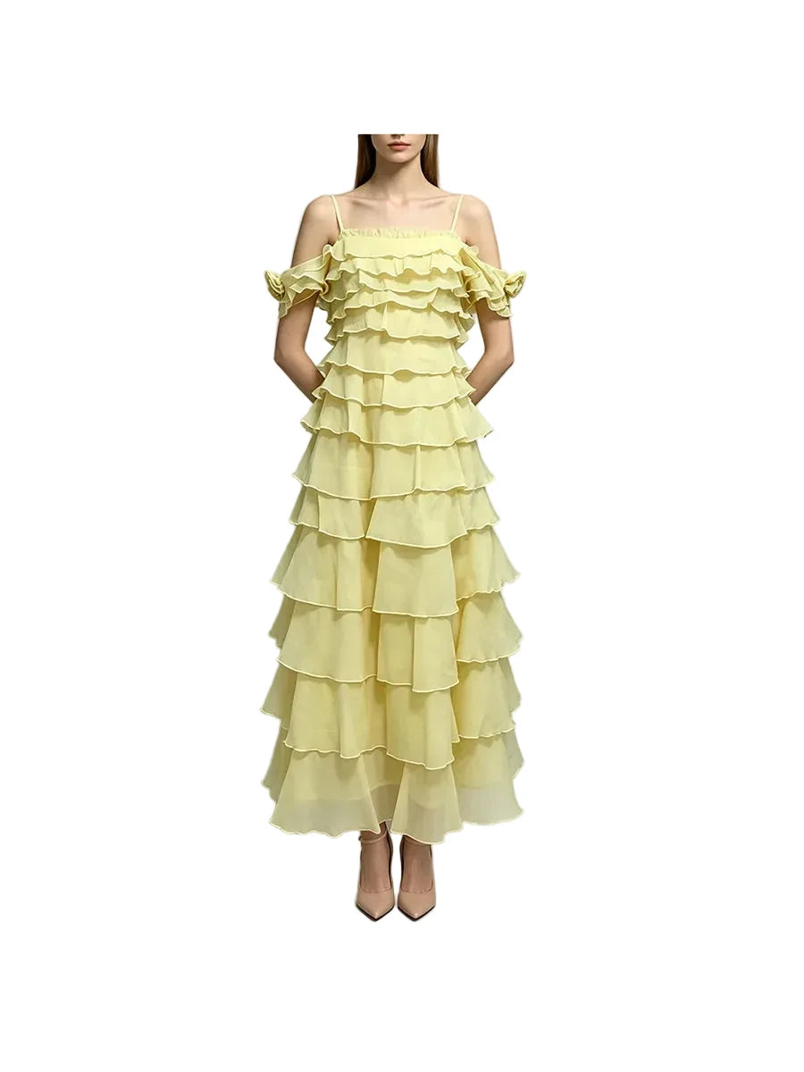 The Marisol Ruffle Maxi Dress from the Soft & Sophisticated at Lavishly Me