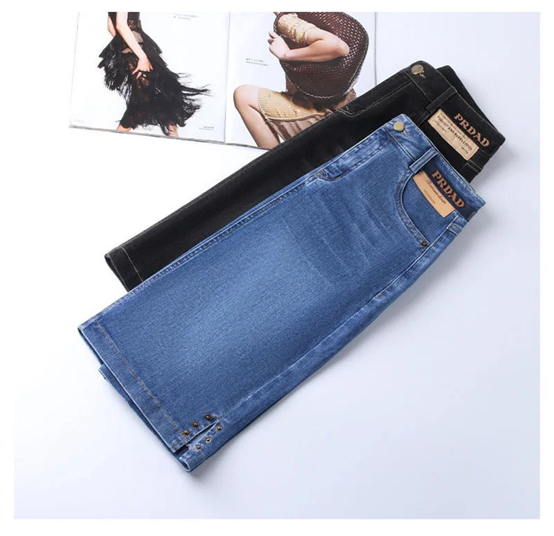 The Soho Split Denim Skirt