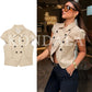 The Madison Short-Sleeve Double-Breasted Blazer from the Boss Energy at Lavishly Me