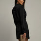 The Rosé Satin Shirt Dress