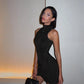 The Sloane Ruched Turtleneck Mini