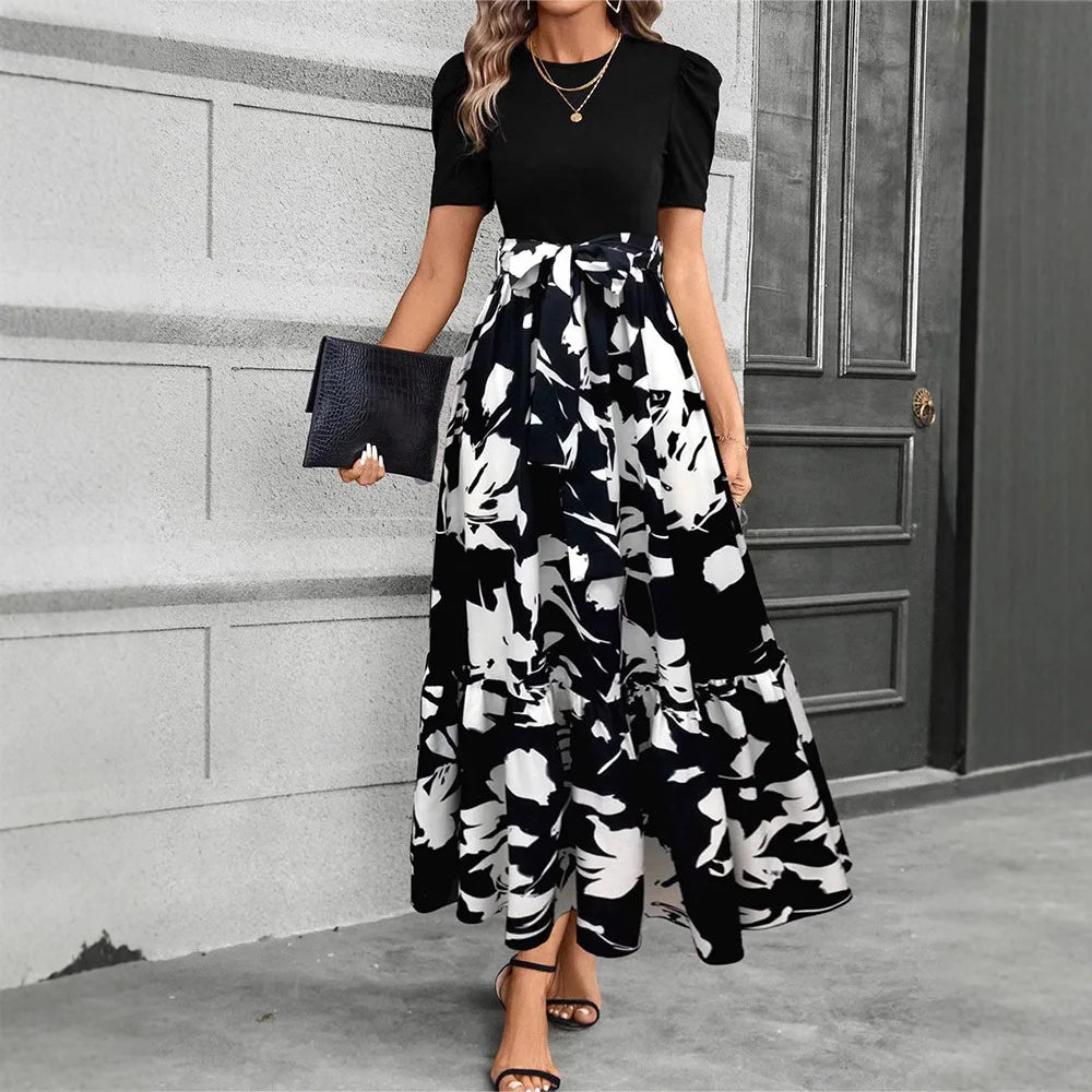 The Provence Floral Lace-Up Maxi Dress from the Boss Energy at Lavishly Me