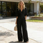 The Valencia Wide-Leg Jumpsuit in Lake Blue | Lavishly Me